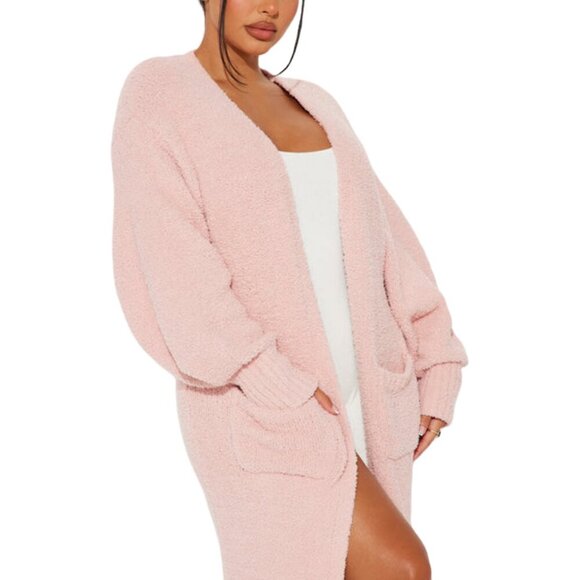 Fashion Nova Mauve Pink Living In It Cardigan NWT Size Small - Picture 2 of 10